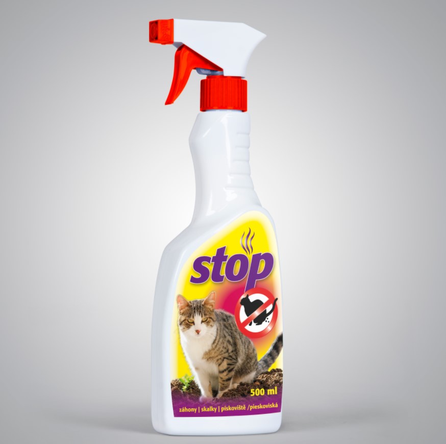 STOP KOČKÁM - pachový odpuzovač koček 500 ml.