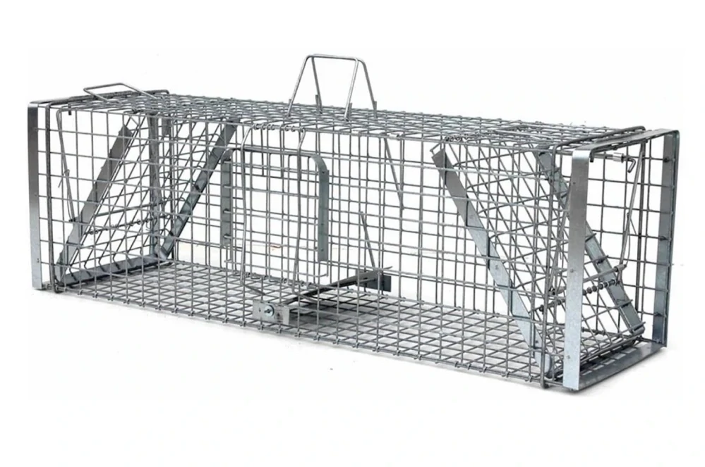 PROFESIONÁLNÍ SKLOPEC na kuny HARDY 102x26x30 cm s pružinovým uzavěrem