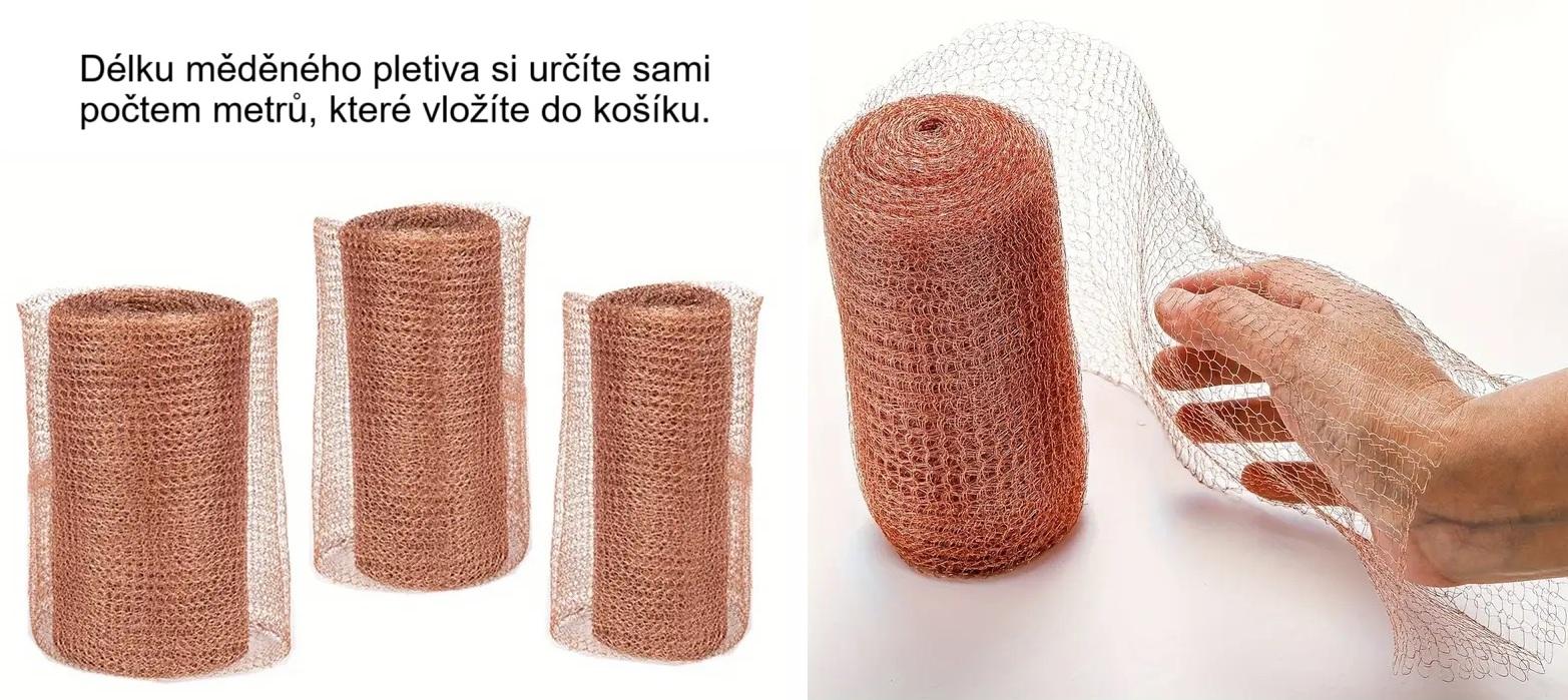 Měděné dvouvrstvé pletivo 12,7 cm x 100 cm